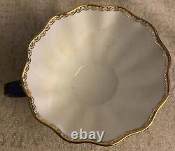 Lot Of 13 (?) Emperial Russia China Tea Set Cobalt Gold 4 Cups 6 Saucers, Etc