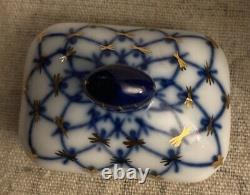 Lot Of 13 (?) Emperial Russia China Tea Set Cobalt Gold 4 Cups 6 Saucers, Etc