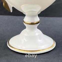 Lot of 5 Antique Limoges France Gold Floral Pedestal Demitasse Cup & Saucer Sets