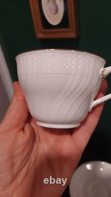 Louisenburg Gold VILLEROY & BOCH white and gold coffee set pot two cups saucers