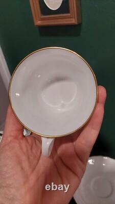 Louisenburg Gold VILLEROY & BOCH white and gold coffee set pot two cups saucers