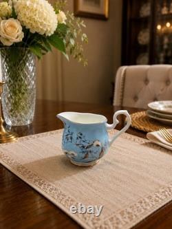 Luxury Blue Floral Fine China Tea Set Gold Trim Porcelain Tea Service Gift Set