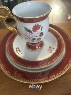 Luxury Porcelain Coffee Set Joseph Nigg Vienna Academy Edition Gilded Colourful