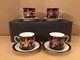 Lynn Chase Jaguar Jungle (4) Demitasse Cups & Saucers 24k Gold Trim Vgc