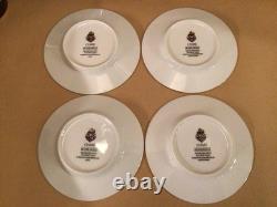 Lynn Chase Jaguar Jungle (4) Demitasse Cups & Saucers 24k Gold Trim Vgc