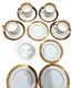 Mikasa Harrow Bone China Gold Rim 15 Pcs Cups/saucers/plates, Replacements Euc