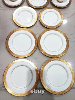 MIKASA HARROW Bone China Gold Rim 15 pcs CUPS/SAUCERS/PLATES, REPLACEMENTS EUC