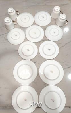 MIKASA HARROW Bone China Gold Rim 15 pcs CUPS/SAUCERS/PLATES, REPLACEMENTS EUC