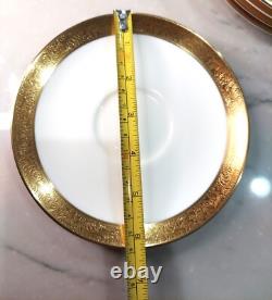 MIKASA HARROW Bone China Gold Rim 15 pcs CUPS/SAUCERS/PLATES, REPLACEMENTS EUC