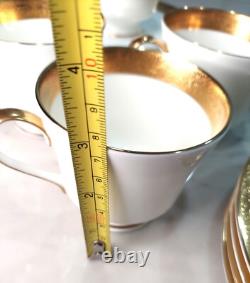 MIKASA HARROW Bone China Gold Rim 15 pcs CUPS/SAUCERS/PLATES, REPLACEMENTS EUC