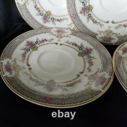MINTON PERSIAN ROSE PATTERN 4 CUPS & 5 SAUCERS SETS Cup 3 Gold Trim MINT COND