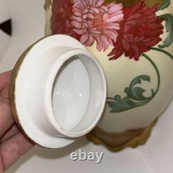 MZ Austria Floral Hand Painted Gold Chocolate Coffee Pot cups saucers 1900s