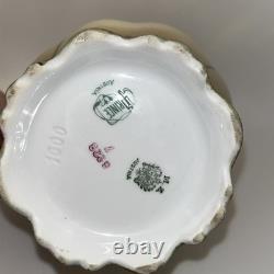 MZ Austria Floral Hand Painted Gold Chocolate Coffee Pot cups saucers 1900s