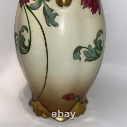 MZ Austria Floral Hand Painted Gold Chocolate Coffee Pot cups saucers 1900s