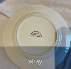 Marie Productions Teacup & Saucer Set Purple Clematis Bone China 22CT Gold