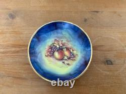 Marquis Fine China Handpainted And Carat Gold Set Of Five Tea Cups And Saucers