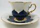 Meissen B Form Cobalt Blue And Gold Oversized Tea Cup & Saucer