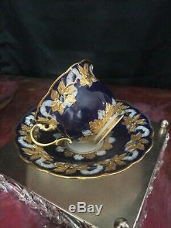 Meissen Cobalt Blue and Gold Tea Cup & Saucer, 1rst quality