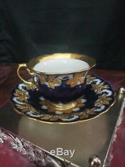 Meissen Cobalt Blue and Gold Tea Cup & Saucer, 1rst quality