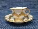 Meissen Gold Encrusted Scalloped Cup Saucer Set Germany Pattern Mss9999 Euc