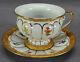 Meissen Hand Painted Floral & Gold X-form Demitasse Cup & Saucer B