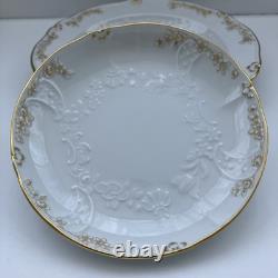 Meissen Porcelain Cup and Saucer Set White and Gold Decor