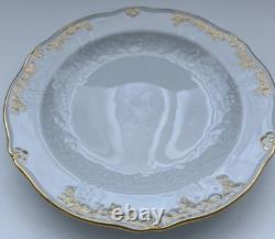 Meissen Porcelain Cup and Saucer Set White and Gold Decor