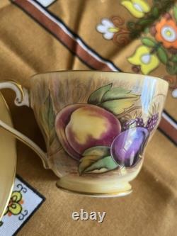 Mint Aynsley Orchard Gold Trio All Signed Original Labels Rare