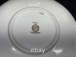 Minton ARGYLE Cobalt Blue Encrusted Gold Set of 2 Cups & Saucers 2 5/8