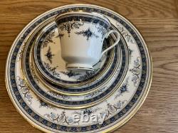 Minton Bone China Grasmere Mid-century 1973 Gilded Tableware Dinner Set 10pcs