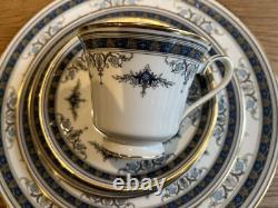 Minton Bone China Grasmere Mid-century 1973 Gilded Tableware Dinner Set 10pcs