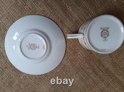 Minton'Dynasty' Cup & Saucer Conalt Blue Band & Raised Gold demitasse Design Minton'Dynasty' Cup & Saucer Conalt Blue Band & Raised Gold demitasse Design