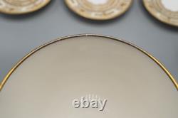 Minton England Argyle H4965 Footed Cup & Saucers Set of 8 FREE USA SHIPPING
