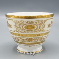 Minton England Argyle H4965 Footed Cup & Saucers Set of 8 FREE USA SHIPPING