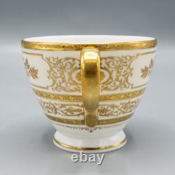 Minton England Argyle H4965 Footed Cup & Saucers Set of 8 FREE USA SHIPPING