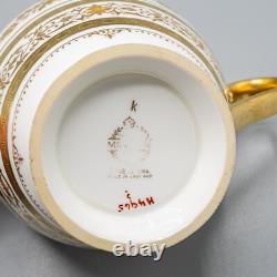 Minton England Argyle H4965 Footed Cup & Saucers Set of 8 FREE USA SHIPPING