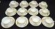 Minton England Marlow Gold Set Of 12 Cups & Saucers
