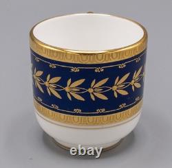 Minton For Tiffany & Co. H5060 9 Demitasse Cups & 10 Saucers Gold Cobalt Blue