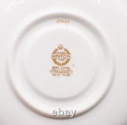 Minton For Tiffany & Co. H5060 9 Demitasse Cups & 10 Saucers Gold Cobalt Blue