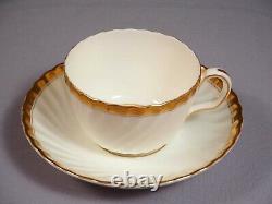 Minton GOLD ROSE Coffee Teapot Set Sugar Creamer Cup Saucer H 4680 Swirl Rim