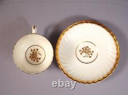 Minton GOLD ROSE Coffee Teapot Set Sugar Creamer Cup Saucer H 4680 Swirl Rim