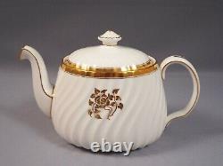 Minton GOLD ROSE Coffee Teapot Set Sugar Creamer Cup Saucer H 4680 Swirl Rim