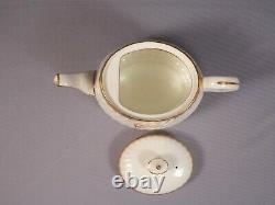 Minton GOLD ROSE Coffee Teapot Set Sugar Creamer Cup Saucer H 4680 Swirl Rim