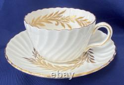 Minton Golden Symphony White Tea Set 21 Pieces Cup Saucer Milk Sugar Side Plate