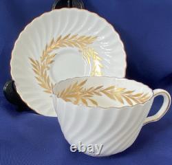 Minton Golden Symphony White Tea Set 21 Pieces Cup Saucer Milk Sugar Side Plate