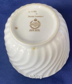Minton Golden Symphony White Tea Set 21 Pieces Cup Saucer Milk Sugar Side Plate