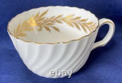 Minton Golden Symphony White Tea Set 21 Pieces Cup Saucer Milk Sugar Side Plate