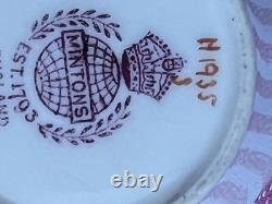 Minton H1935 Gold Greek Key Demitasse Cups & Saucers Set of 7 Excellent