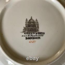 Minton Peach Gold Tea Cup & Saucer (2) c. 1828-1842 Green & Sons St. Pauls London
