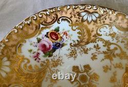 Minton Peach Gold Tea Cup & Saucer (2) c. 1828-1842 Green & Sons St. Pauls London